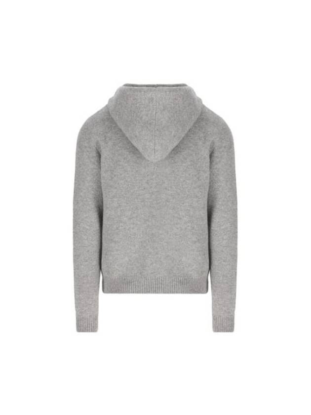 Triomphe Wool Zip-Up Hoodie Medium Grey - CELINE - BALAAN 3