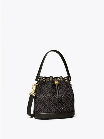 Monogram Bucket Bag Tote Black Domestic Product GM0024090408573 - TORY BURCH - BALAAN 1