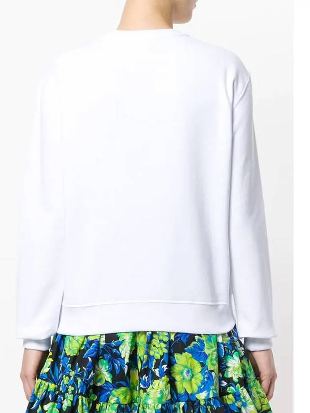 Square Logo Cotton Sweatshirt White - MSGM - BALAAN 4