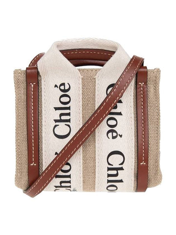 Nano Woody Tote Bag White Brown - CHLOE - BALAAN 1