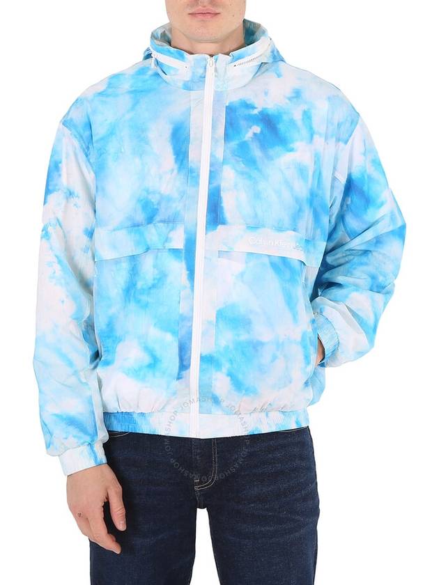 Calvin Klein Men's Summer Splash Aop Seasonal Cloud Print Nylon Windbreaker Jacket, Size Small - CALVIN KLEIN - BALAAN 1