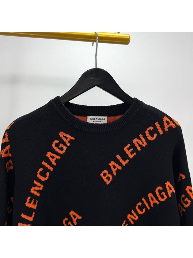 Multi logo overfit knit black 657528 - BALENCIAGA - BALAAN 4