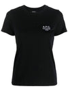 APC Raymond Logo Women s Short Sleeve T Shirt Dark Navy COEZC F26842 - A.P.C. - BALAAN 1