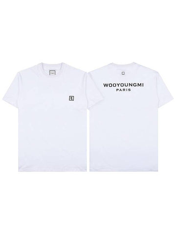 Cotton back logo t-shirt W231TS07 701W - WOOYOUNGMI - BALAAN.