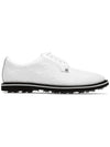 Debossed Skull Galliventer Leather Spike Shoes White - G/FORE - BALAAN 3