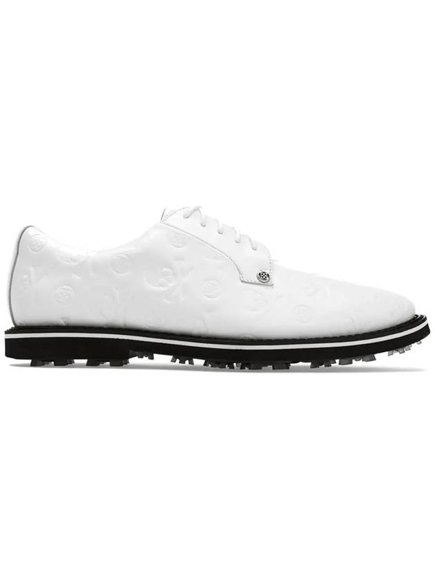 Debossed Skull Galliventer Leather Spike Shoes White - G/FORE - BALAAN 3