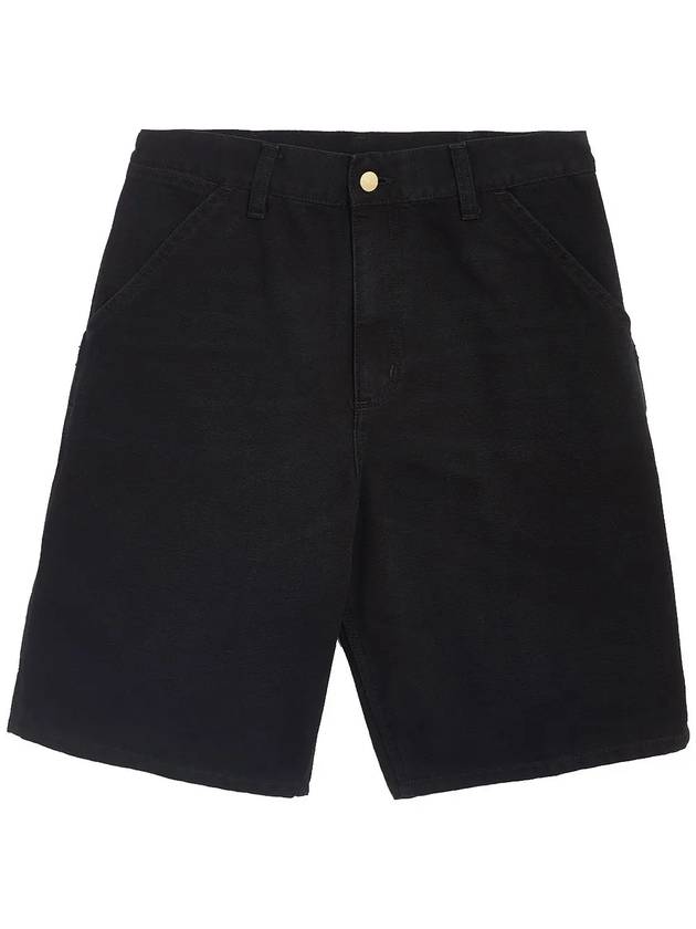 24SS logo patch single knee short pants black I027942 893K - CARHARTT - BALAAN 2