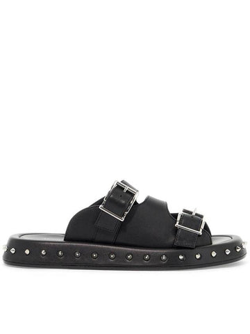 leather punk slides for ed - ALEXANDER MCQUEEN - BALAAN 1