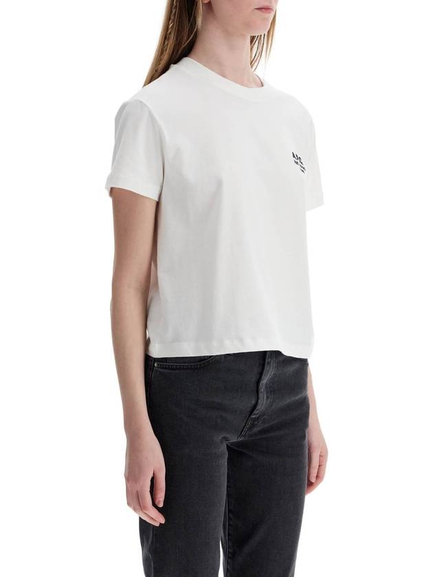 Boxy Rue Madame Short Sleeve T-Shirt White - A.P.C. - BALAAN 3