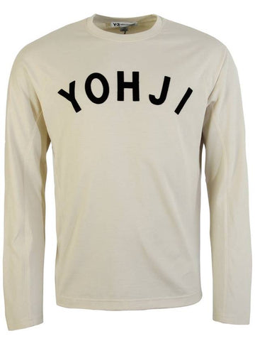 Yohji Off-White Yohji Letters Long Sleeve T-Shirt - Y-3 - BALAAN 1