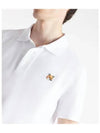 Fox Head Patch Cotton Polo Shirt White - MAISON KITSUNE - BALAAN 6