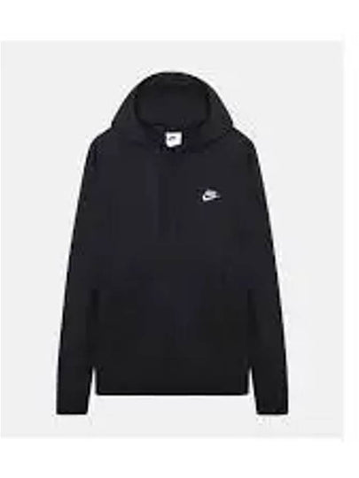 Sportswear Club Pullover Hoodie Black - NIKE - BALAAN 2