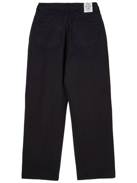 Women's Cotton Twill SemiWide Jeans Navy GB1 WDPT 51 BLK - THE GREEN LAB - BALAAN 2