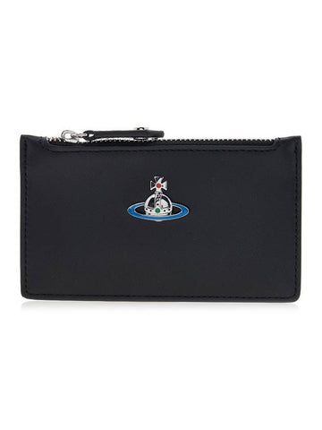 Emma Logo Card Wallet Black - VIVIENNE WESTWOOD - BALAAN 1