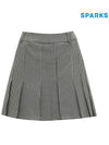 Women s Check Pleated Back Banding Skirt Culottes SN3LCR001 - SPARKS - BALAAN 1