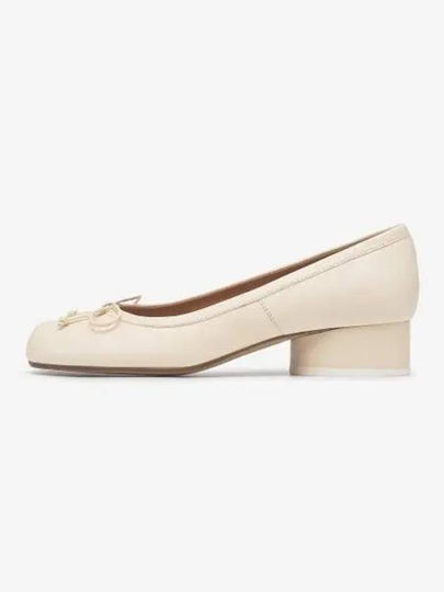 Tabi Leather Ballerina Pumps Beige - MAISON MARGIELA - BALAAN 2