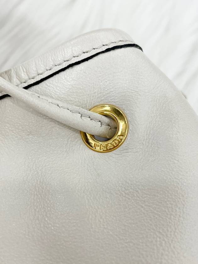 Women s Duet Bucket Bag White Leather 1BH038 Condition A - PRADA - BALAAN 10