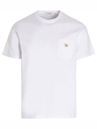 Baby Fox Patch Pocket Short Sleeve T-Shirt White - MAISON KITSUNE - BALAAN 2