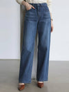 Joven back banding wide denim pants - MONO AT.D - BALAAN 1