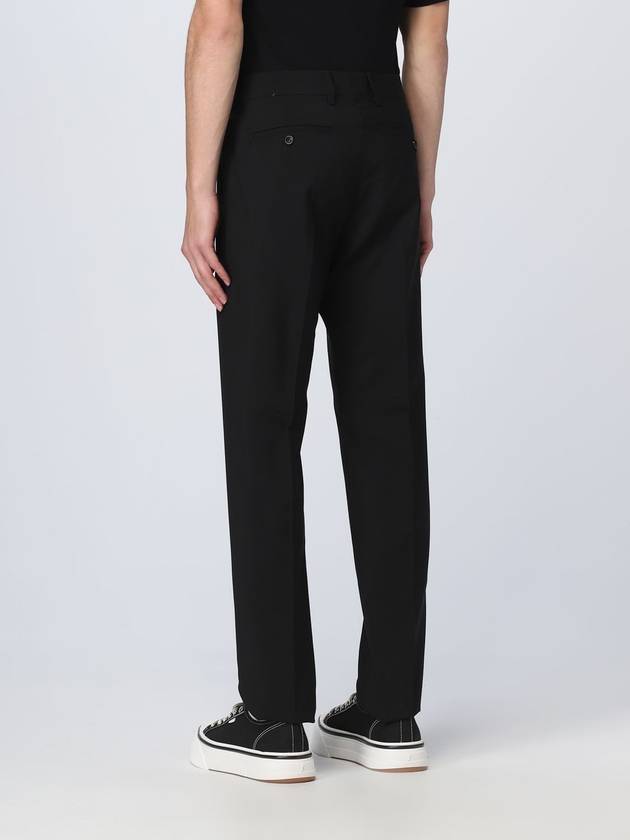 Cigarette Fit Wool Straight Pants Black - AMI - BALAAN 3