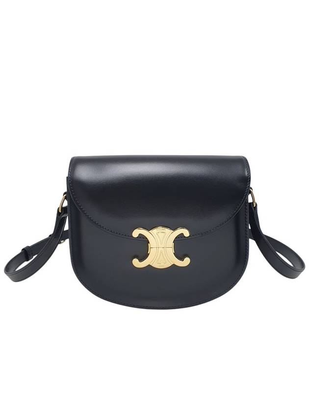 Celine 110413BF4 38NO Black Shiny Calfskin Teen Besace Cross Bag - CELINE - BALAAN 1