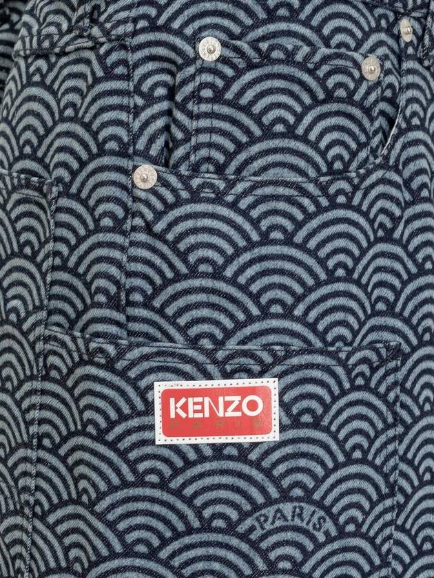 Kenzo Cargo Jeans 'Kenzo Seigaiha' - KENZO - BALAAN 4