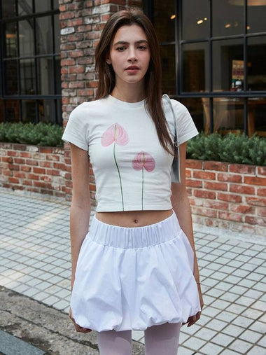 Anthurium T Shirt Off White - MSKN2ND - BALAAN 1