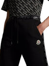 Women's Sweat Bottoms Logo Track Pants Black - MONCLER - BALAAN 8