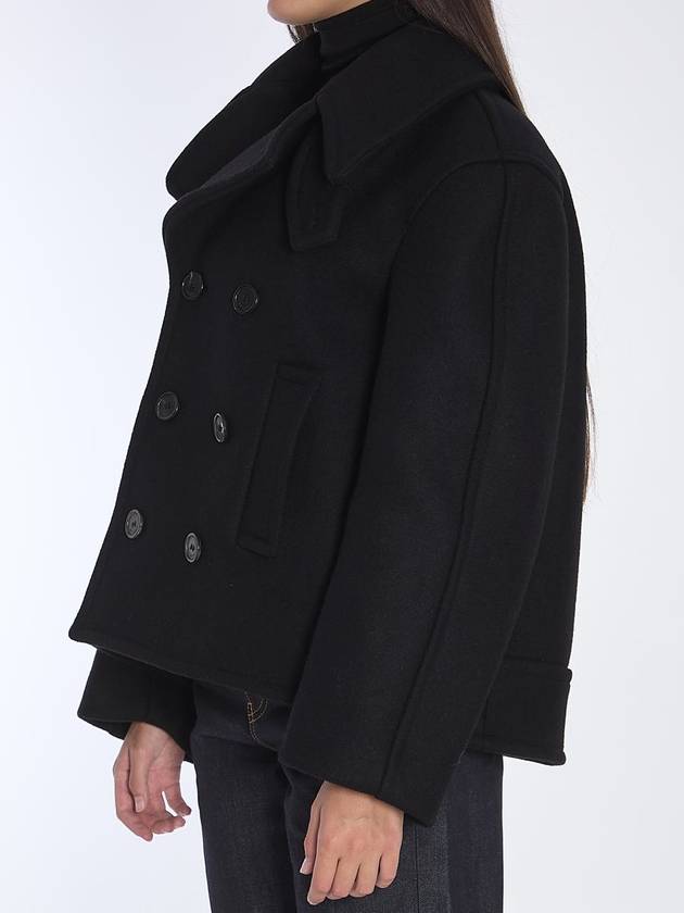 Oversize Pea Coat In Wool - SAINT LAURENT - BALAAN 2