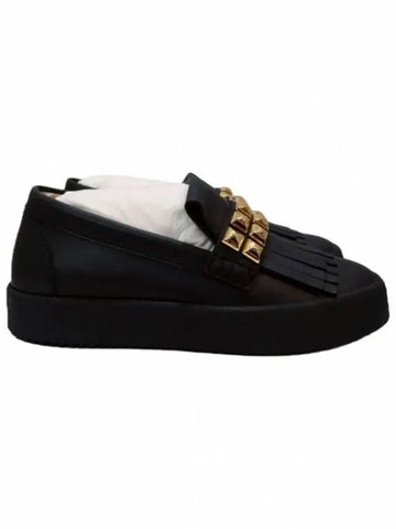 RW70056 002 Women's Studded SlipOns Black - GIUSEPPE ZANOTTI - BALAAN 1