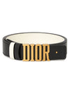 D Fence 30MM Smooth Calfskin Reversible Belt Black - DIOR - BALAAN 1