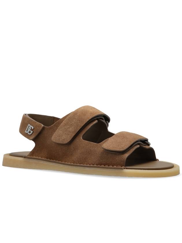 Dolce & Gabbana Suede Sandals, Men's, Brown - DOLCE&GABBANA - BALAAN 4