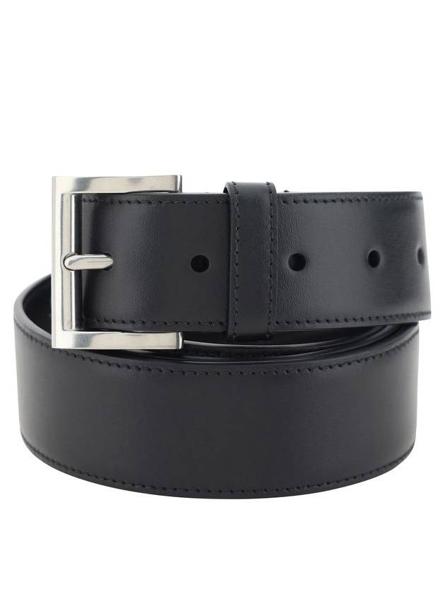 Leather Belt Black Black - PRADA - BALAAN 5