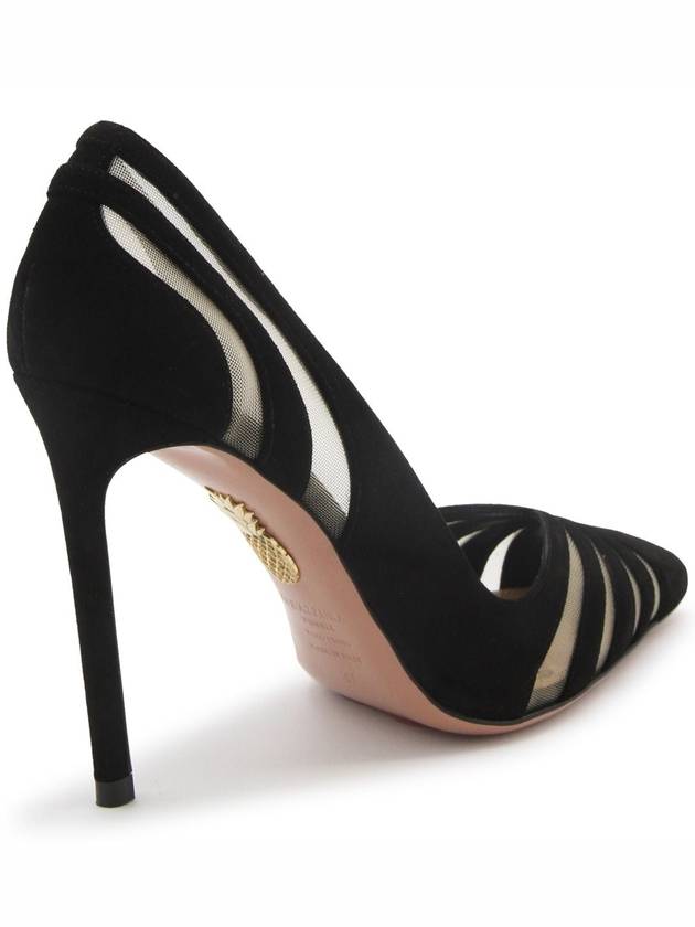 Aquazzura Black Leather The Spy Pump 105 - AQUAZZURA - BALAAN 3