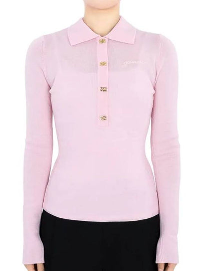 Polo T shirt K2323868 CHALK PINK Purple - GANNI - BALAAN 2