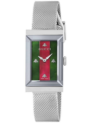 Women's G Frame Mesh Band Metal Watch - GUCCI - BALAAN 1