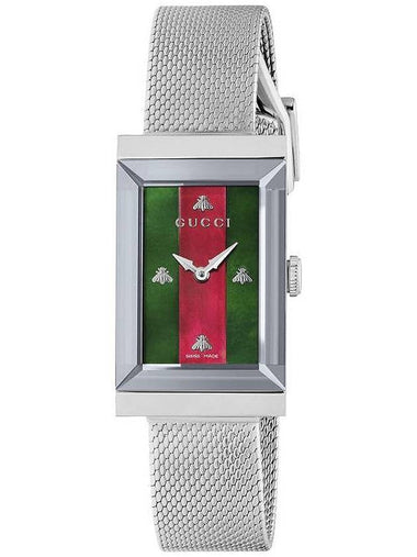 G Frame Mesh Band Metal Watch Silver - GUCCI - BALAAN 1