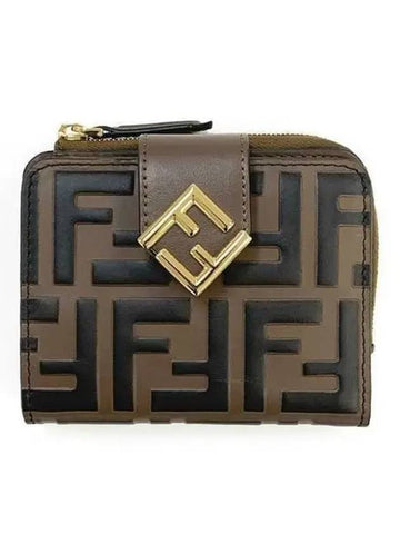 8M049 FF Diamond Logo Wallet 8M0490 ADYMF 13VK 1083343 - FENDI - BALAAN 1