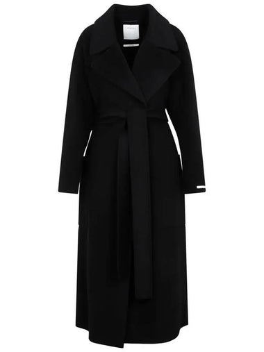 VELENO Belted Wool Coat Black 2320160439 013 - MAX MARA - BALAAN 1