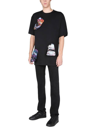 T-SHIRT WITH PRINTED DETAILS - RAF SIMONS - BALAAN 2