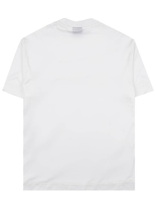 Embroidered Logo Short Sleeve T-Shirt White - EMPORIO ARMANI - BALAAN 3