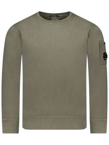 Brushed Emerized Diagonal Fleece Lens Sweatshirt Green - CP COMPANY - BALAAN 1