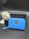 Caviar zipper card wallet season blue silver plate AP3830 - CHANEL - BALAAN 6