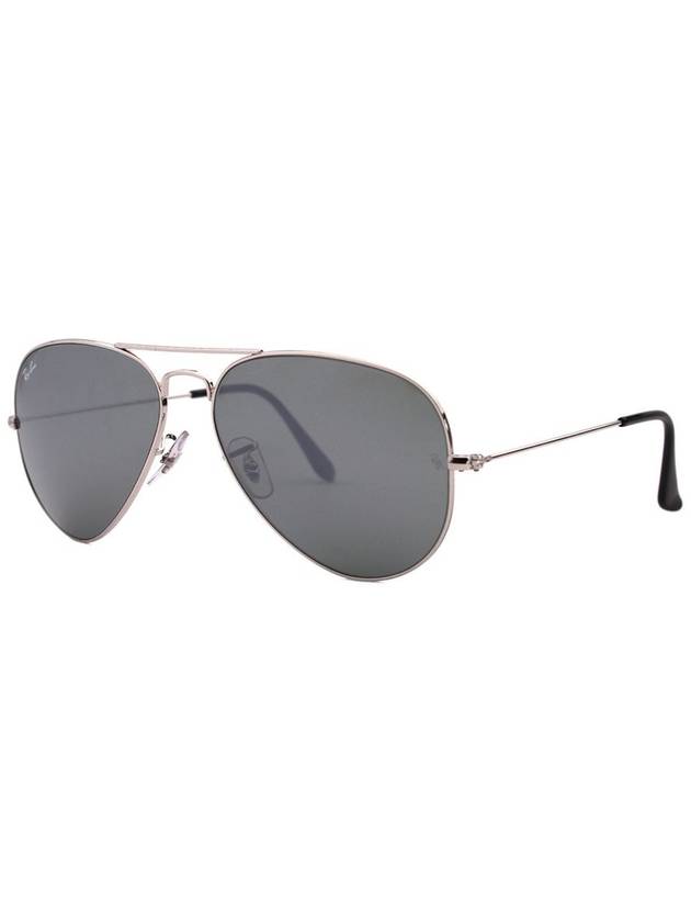 RB3025 003 40 62 Officially Imported Aviator Boeing Silver Metal Large Mirror Ray Ban Sunglasses - RAY-BAN - BALAAN 1