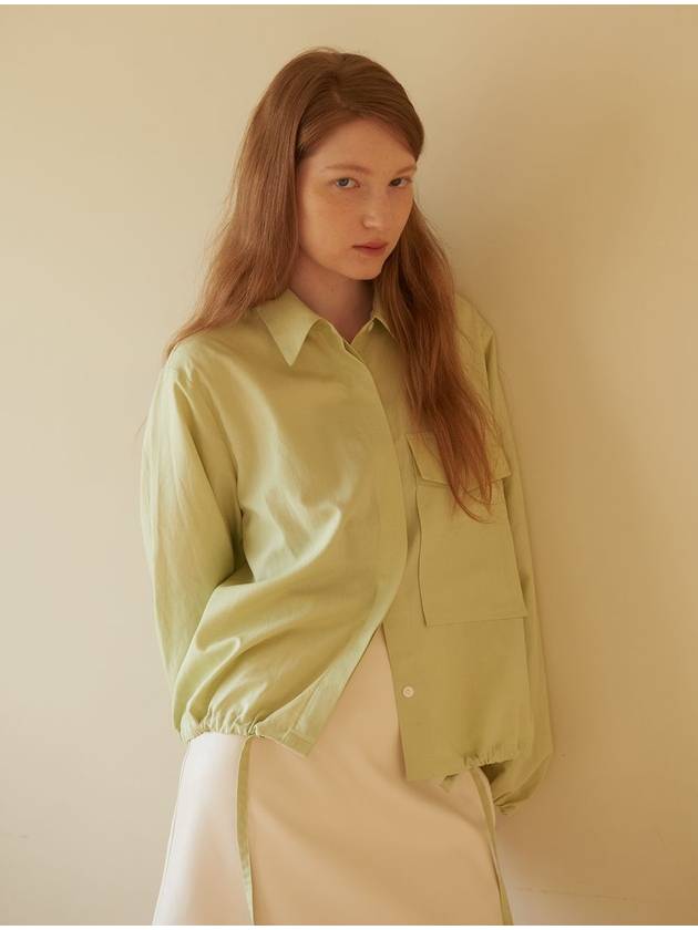 Big Pocket String Shirt Green - CORCA - BALAAN 1