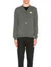 Play Gold Waffen Cardigan Dark Grey - COMME DES GARCONS - BALAAN 2