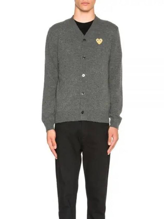 Play Gold Waffen Cardigan Dark Grey - COMME DES GARCONS - BALAAN 2