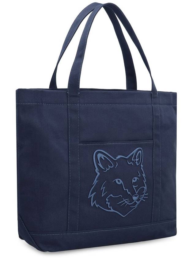 Fox Head Large Tote Bag Navy - MAISON KITSUNE - BALAAN 3