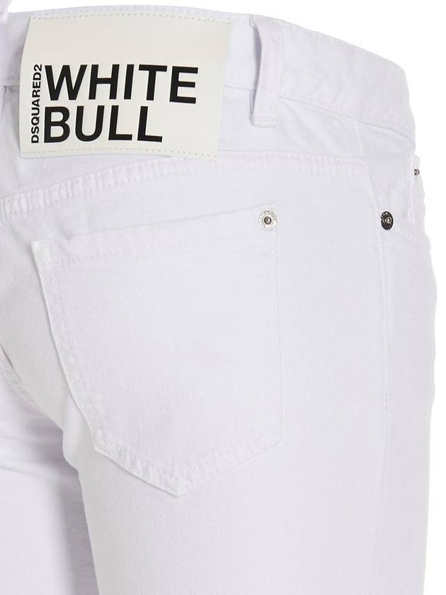 Women's Jennifer Crop Straight Jeans White - DSQUARED2 - BALAAN 5