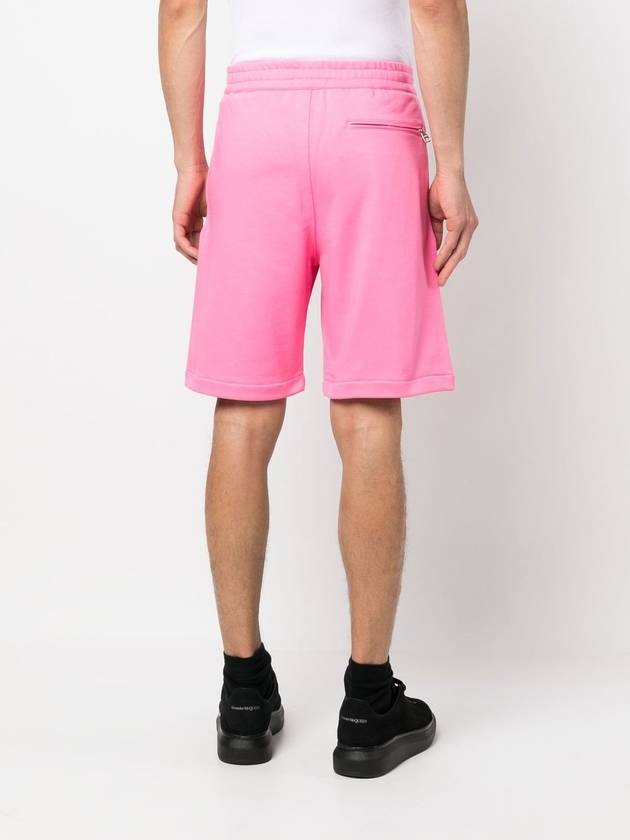 Men's Graffiti Logo Cotton Shorts Pink - ALEXANDER MCQUEEN - BALAAN 3